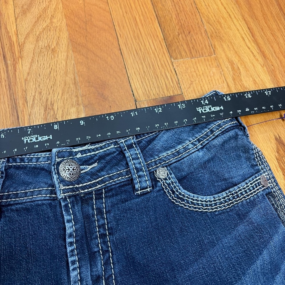 Silver Jeans Co Suki Surplus Capri Jeans Womens‎ 30 Medium Wash Blue Embroidered - Picture 5 of 8